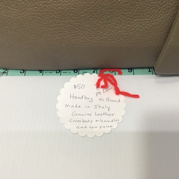 Handbag No Brand Made in Italy Genuine Leather Crossbody with Coin Case - Picture 4 of 7